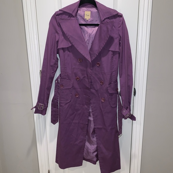 frenzii Jackets & Blazers - Purple trench coat.